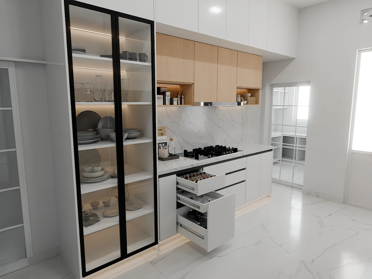 Contemporary Warm Minimalist Kitchen